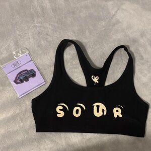 Black 'SOUR' Sports Bra + patch